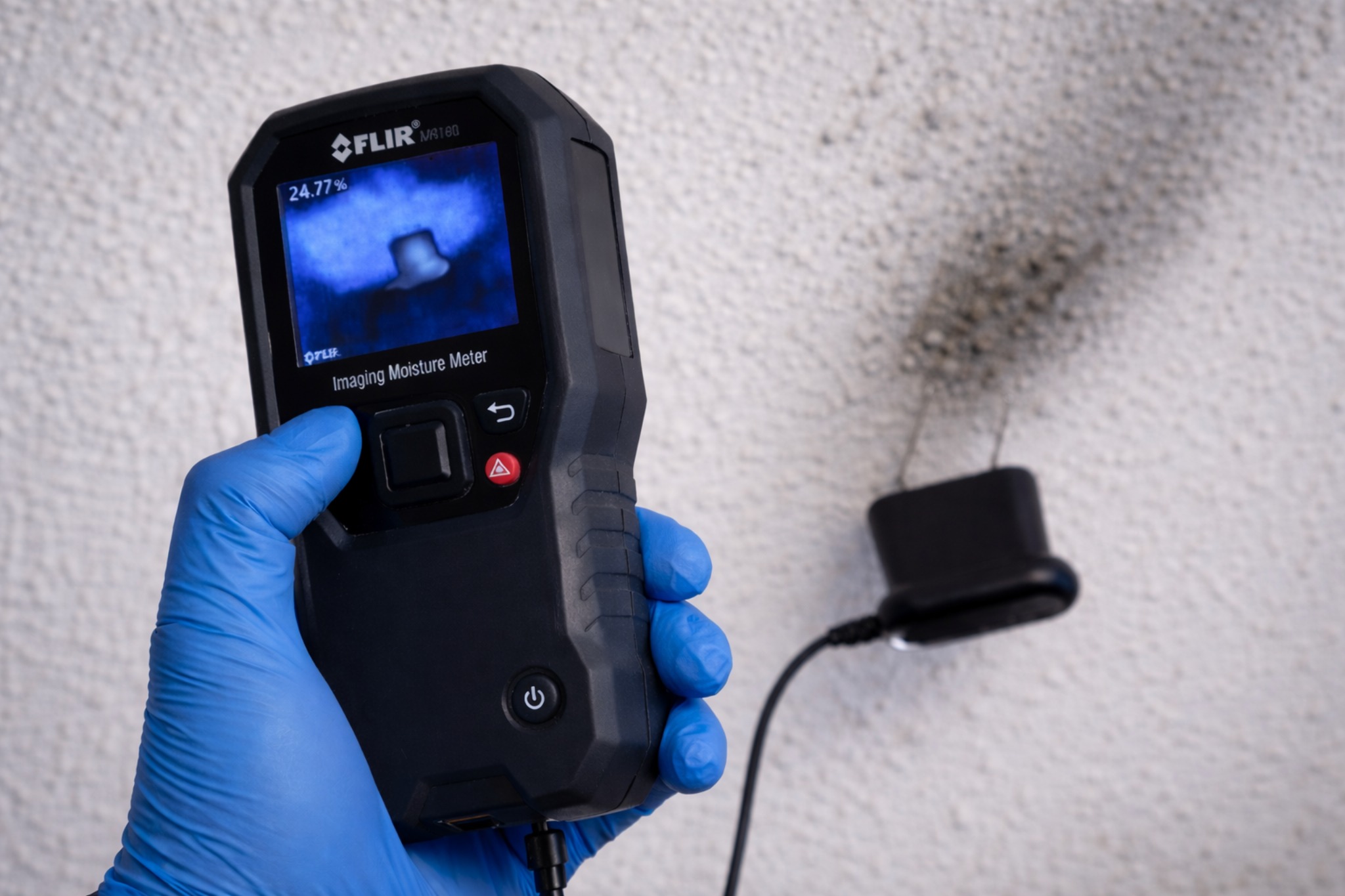 Leak and moisture assessment using imaging moisture meter to detect hidden water intrusion